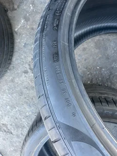 A clean set of 325 30 23 Pirelli tyres with 90% treads available for sale