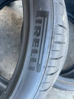 A clean set of 325 30 23 Pirelli tyres with 90% treads available for sale