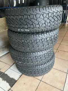 A clean set of 265 60 18 bf Goodrich trial terrain tyres with 90% treads available for sale