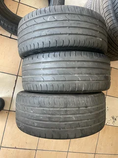 3x 215 45 16 continental tyres with good treads available for sale
