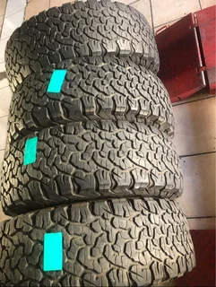 A clean set of 31x10.50 R15 Bf Goodrich ko2 tyres with 90% treads available for sale