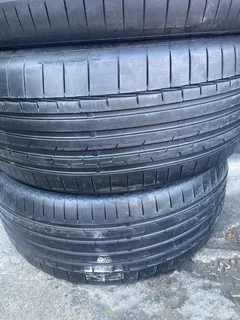 A good set of 275/45/21 continental tyres with good treads available for sale