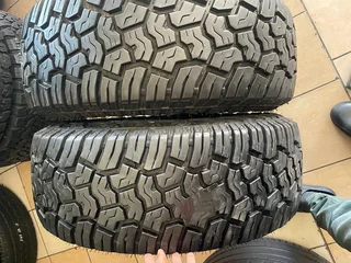 Two clean 285/65/18 Yokohama tyres with 98% treads available for sale