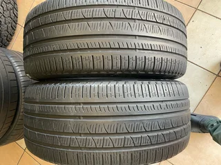 Two clean 275/45/21 Pirelli scorpion verde tyres with 90% treads available for sale