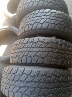 A clean set of 265/65/17 Dunlop Grandtrek tyres with 90% treads available for sale