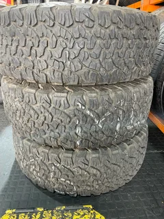 A clean set of 285/70/17 Bf Goodrich tyres with 95% treads available for sale