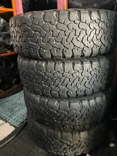 A clean set of 225 70 16 Bf Goodrich ko2 tyres with very good treads available
