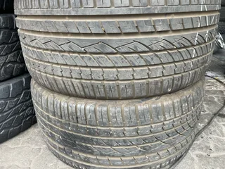 Two 305 30 23 Continental tyres with 95% treads available for sale