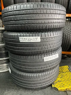 A clean set of 235 65 19 Pirelli tyres with good treads available for sale
