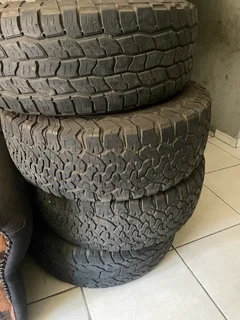 A clean set of 285 70 17 All terrain 2 bf Goodrich and 2 cooper discoverer tyres available