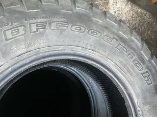 A clean set of 235 85 16 Bf Goodrich mud terrain available