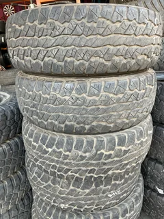 A clean set of 265 70 16 Dunlop Grandtrek AT3G tyres with good treads available
