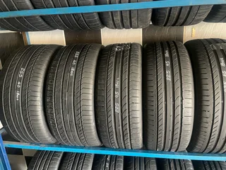 A clean set of 255/40/18 and 225/45/18 Continental run flat tires with 98% treads available for the