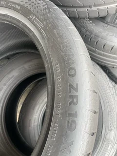 Two 265/40/19 Continental sportcontact7 available for sale