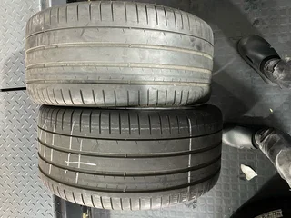 Two 275/30/20 Pirelli run flat tires with good treads available for sale