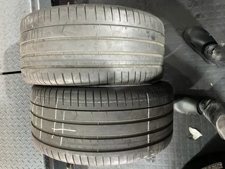 Two 275/30/20 Pirelli run flat tires with good treads available for sale