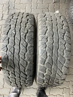 Two 265/70/16 Dunlop Grandtrek tyres with great tread available for sale