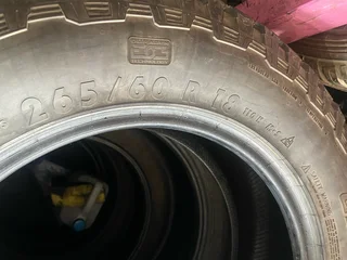 2x 265/60/18 general grabber tyres with 90% treads available for sale