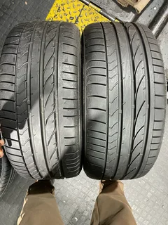 2x 245/45/17 Bridgestone run flat tires with 95% treads available for sale