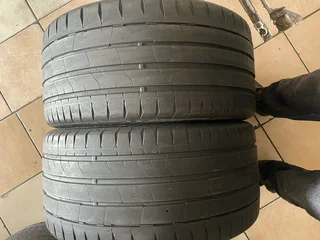 TWO clean 265/35/19 Continental tyres with 80% treads available for sale