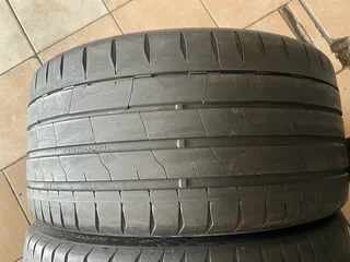 TWO clean 265/35/19 Continental tyres with 80% treads available for sale