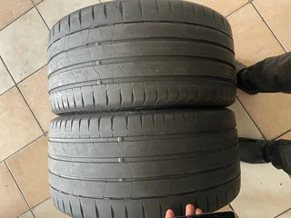 TWO clean 265/35/19 Continental tyres with 80% treads available for sale