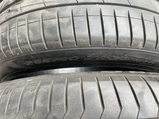 TWO 295/40/20 Pirelli normal tyres with 85% treads available for sale
