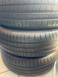 A clean set of 14inch polo steel rims covers and 175/65/14 Hankook tyres with 95% treads available
