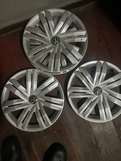 A good set of 14inch polo wheel covers available for sale