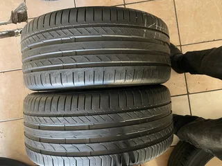 2x 245/40/18 Continental run flat tires with 98% treads available for sale