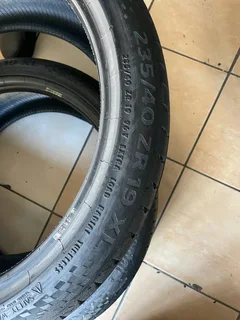 2x 235/40/19 Continental normal tyres with 95% treads available for sale