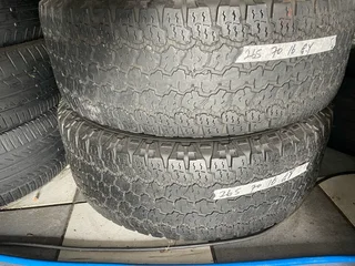 2x 265/70/16 Goodyear wrangler tyres available for sale