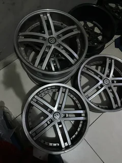 A clean set of 19inch Rims pcd 5/120 to fit Amarok Bmw Range Rover sport Vw combi T5 and T6