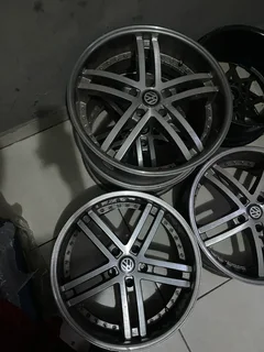 A clean set of 19inch Rims pcd 5/120 to fit Amarok Bmw Range Rover sport Vw combi T5 and T6