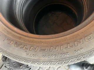 3x 255 50 19 Continental run flat tires with good treads available for sale