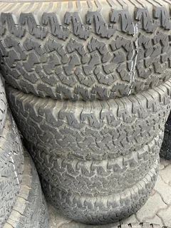 A good set of 275/70/16 Bf Goodrich ko tyres with good treads available for sale