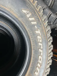 A good set of 275/70/16 Bf Goodrich ko tyres with good treads available for sale