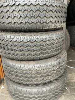A clean set of 255/65/18 Goodyear wrangler tyres with 95% treads available for sale