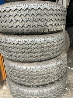 A clean set of 255/65/18 Goodyear wrangler tyres with 95% treads available for sale
