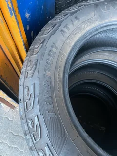 A clean set of 255/65/18 Goodyear wrangler tyres with 95% treads available for sale