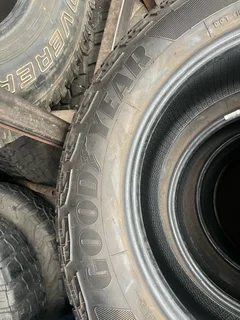 A clean set of 255/65/18 Goodyear wrangler tyres with 95% treads available for sale