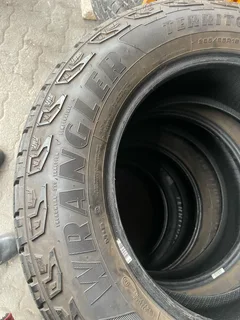 A clean set of 255/65/18 Goodyear wrangler tyres with 95% treads available for sale