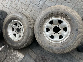 2x 15inch Bakkie rims and tyres 255/70/15 Yokohama and 265/75/15 Goodyear tyre available for sale