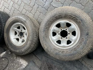 2x 15inch Bakkie rims and tyres 255/70/15 Yokohama and 265/75/15 Goodyear tyre available for sale