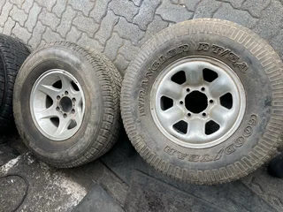 2x 15inch Bakkie rims and tyres 255/70/15 Yokohama and 265/75/15 Goodyear tyre available for sale