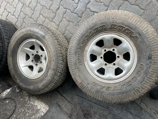 2x 15inch Bakkie rims and tyres 255/70/15 Yokohama and 265/75/15 Goodyear tyre available for sale