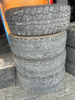 A clean set of 265 65 17 Dunlop Grandtrek AT3G tyres with good treads available for sale