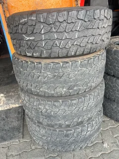 A clean set of 265 65 17 Dunlop Grandtrek AT3G tyres with good treads available for sale