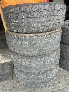 A clean set of 265 65 17 Dunlop Grandtrek AT3G tyres with good treads available for sale