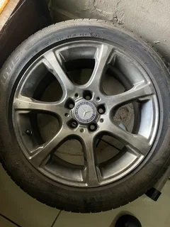1x 17nch Mercedes rim and tyre suitable for a spare available
